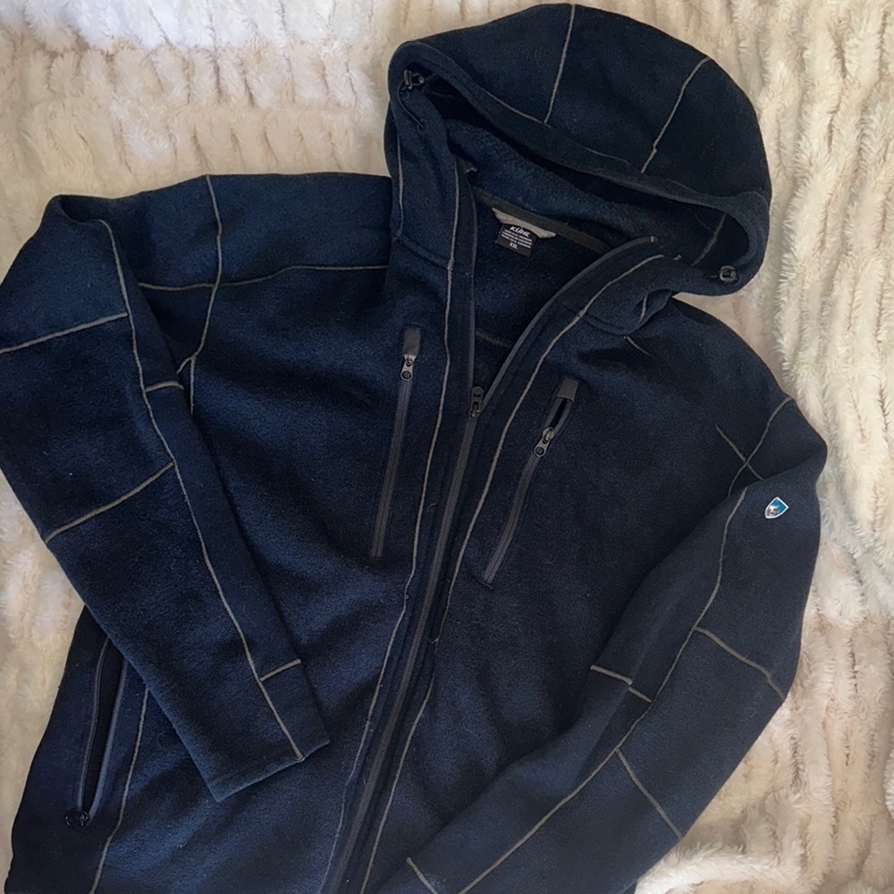 Kuhl Blue Performance Jacket with Hood and Fleece